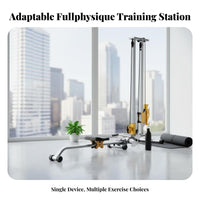Home Multi-Function Rowing Machine, Foldable Fitness Equipment, Integrated Training Station, Strength Power Rack
