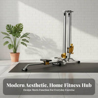 Home Multi-Function Rowing Machine, Foldable Fitness Equipment, Integrated Training Station, Strength Power Rack