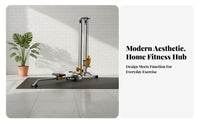 Home Multi-Function Rowing Machine, Foldable Fitness Equipment, Integrated Training Station, Strength Power Rack