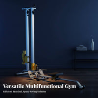 Home Multi-Function Rowing Machine, Foldable Fitness Equipment, Integrated Training Station, Strength Power Rack