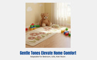 Cartoon Bunny Rug, Cute Bedroom Carpet, Easy-Clean, Decorative Mat for Sofa, Home, Insulated Foot Pad