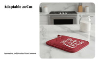 Red Heart Insulation Mat, Baking Theme, Kitchen Pot Holder, Random Pattern