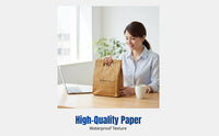 Handheld Insulated Lunch Bag, USA Retro Design, Synthetic Paper, Waterproof, Office