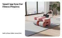 Automatic Return Ab Wheel, Four-Wheel Abdominal Trainer for Women, Home Fitness, Smart Timer, Non-Slip Knee Pad