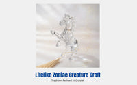 Crystal Zodiac Decoration, Chinese Zodiac Sculpture, Living Room Decor, Gift for Friends