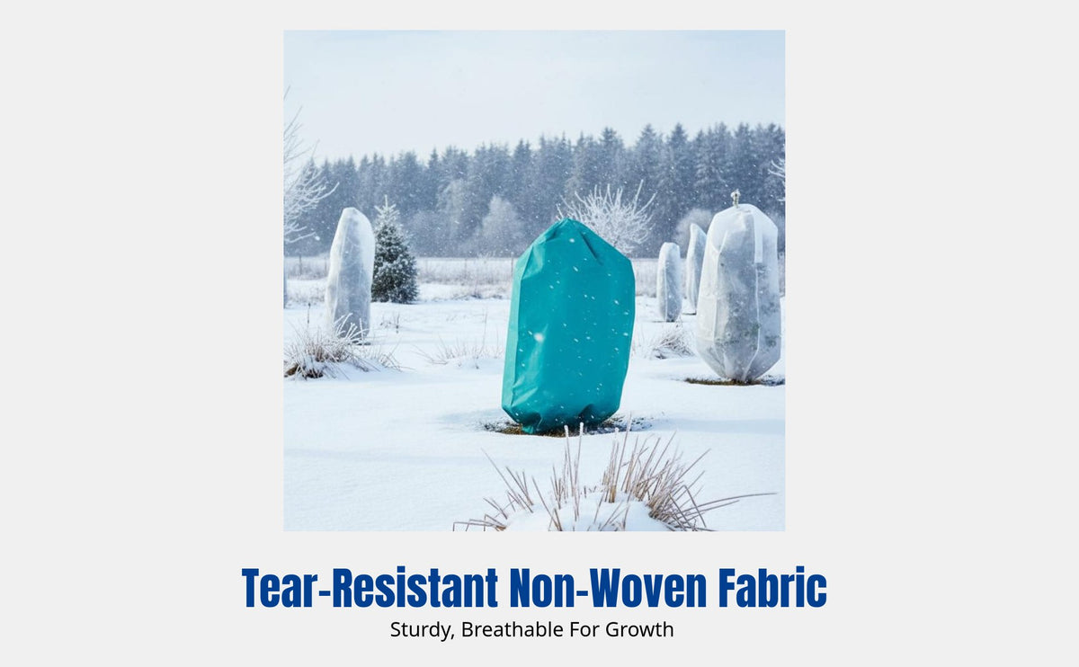 Thickened Breathable Non-Woven Frost Cover, Outdoor Tree Winter Protection Bag, Windproof Insulation for Garden