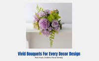 Faux Flower Arrangement, Artificial Hydrangea Peony Flowers, DIY Craft Kit, Home Living Room Decoration, Rustic Style,