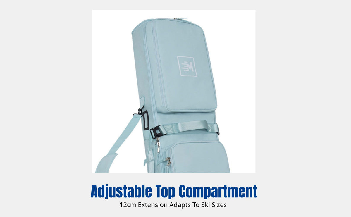 Ski Bag with Wheels, Snowboard & Ski Equipment, Expandable, Wet-Dry Separation, Large Capacity, Travel Luggage