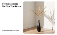 Gold Artificial Flower, Eucalyptus, Hydrangea, Delicate Flower, Seasonal Holiday, New Year, Festive Table Decoration