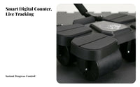 Ab Wheel, 4-Wheel Automatic Return, Home Fitness Equipment, Abdominal Exercise, Ergonomic Handle, Random Color