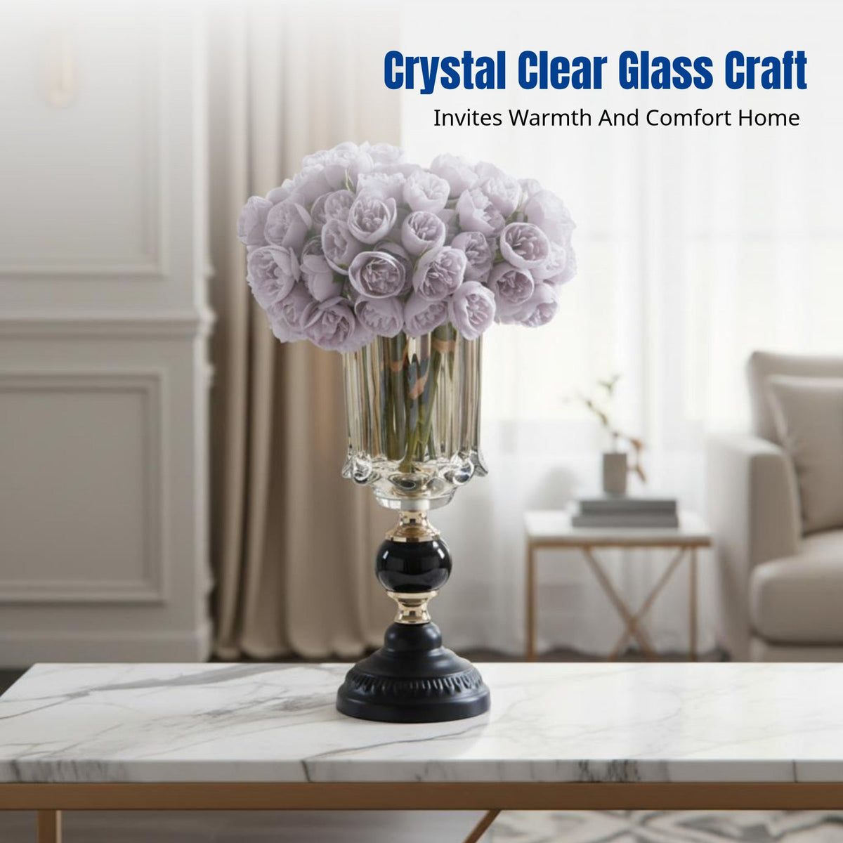 French Vintage Glass Vase, Desktop Flower Holder, Retro Home Decor, Living Room Accent