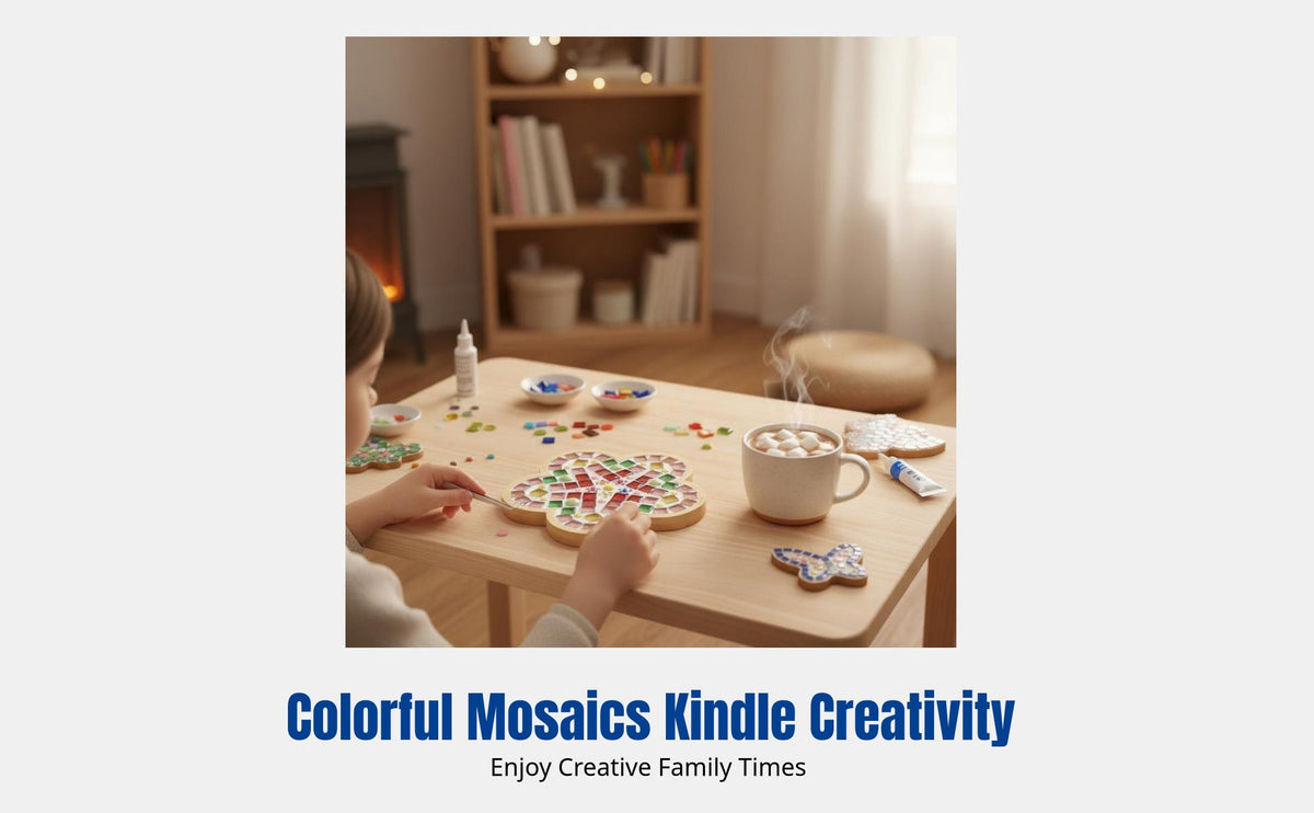 Tessellated DIY Drink Mat Kit, Kids Handcraft Materials, Creative Art Activity, Gift Idea