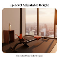 Rowing Machine, Multifunctional Home Fitness Equipment, Foldable, Space-Saving, Adjustable Height, Full Body Workout, Abdominal