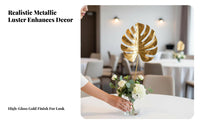 Gold Artificial Leaves, Silk Simulation Flower, Wedding Decoration, New Year Floral Arrangement