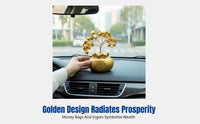 Zodiac Wealth Tree Symbol, Metal Lucky Decor, Prosperity Ornament for Car, Home, Office