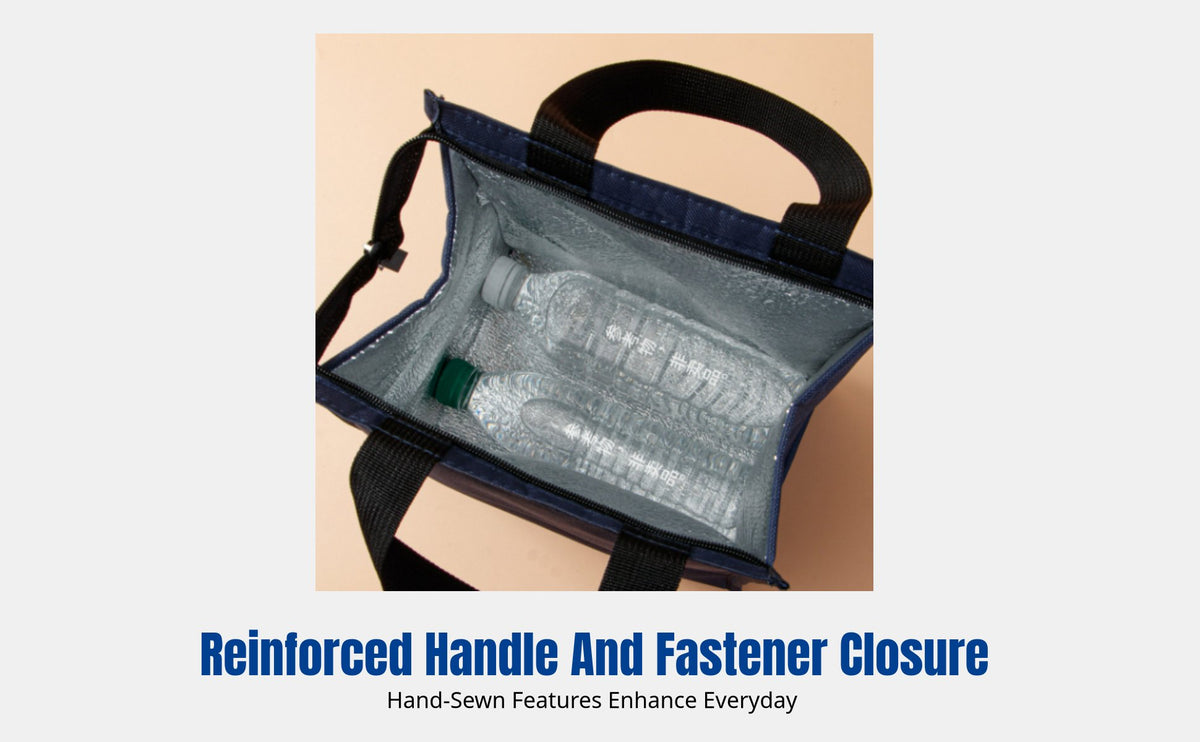 Oxford Cloth Insulated Lunch Bag, Aluminum Foil Lining, Hook-and-Loop Closure, Stylish Design