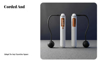 Bluetooth Smart Counting Jump Rope, Rechargeable, Cordless, APP Support for Android & iOS, Weighted, A8