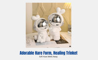 Hare Bookend Decor, Resin Desktop Ornament, Modern Minimalist Living Room Accent, Couple Gift