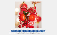 Seasonal Holiday Fruit Hanging, Red Fruit New Year Decoration, Year of the Horse Home Decor, Living Room Good Fortune, Entryway