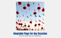 Multicolor Triangle Pennant Banner, Outdoor Nylon String Bunting, Event, Wedding, Party Decoration