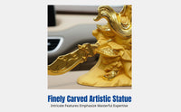 Car Dashboard Ornament, Resin Guan Gong Statue, Gold Sand Warrior God, Interior Decor, Blessing Gift