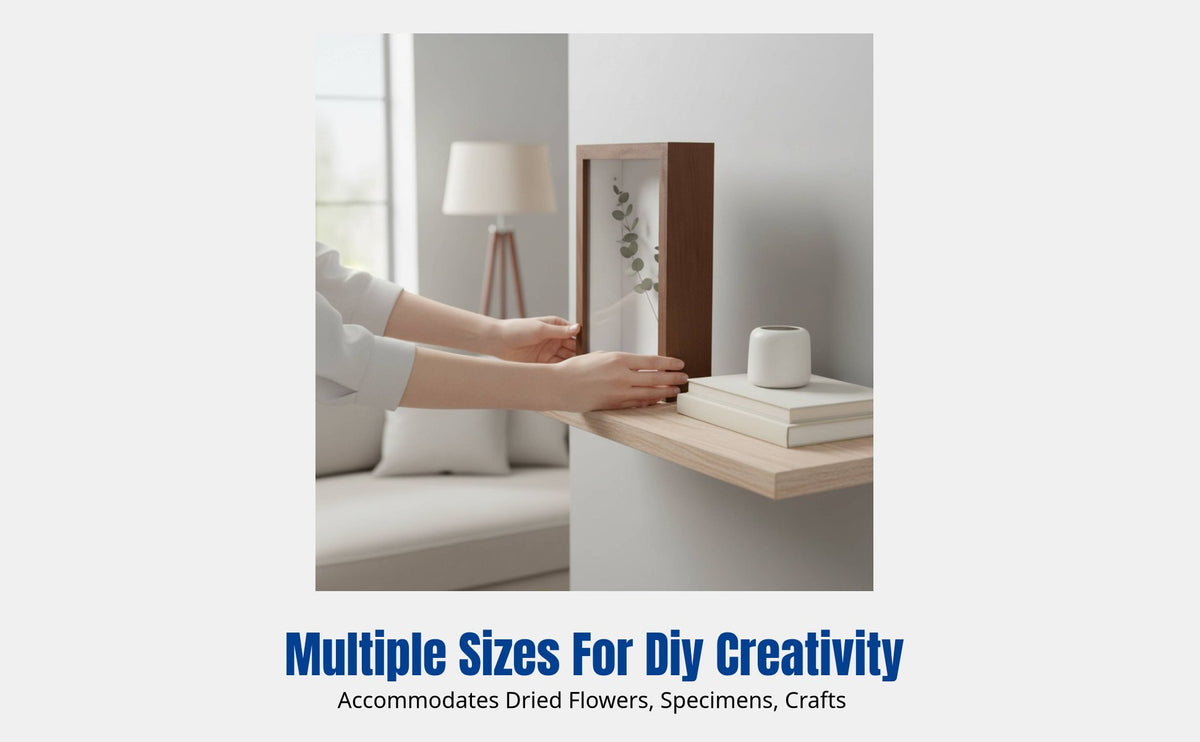 Minimalist Hollow Wooden Frame, 3D DIY Display, Creative Specimen Art Decor