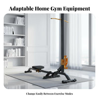 Foldable Rowing Machine, Adjustable Weight, Multifunctional Dumbbell Set, Home Gym Equipment for Men, Indoor Exercise