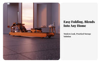 Rowing Machine, Wooden Home Smart Foldable Rower, double Track Water drag, Aerobic Exercise Equipment