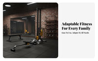 Rowing Machine, Multi-Functional Home Gym, Foldable Power Rack, Adjustable Resistance, Game Interactive, Strength Training