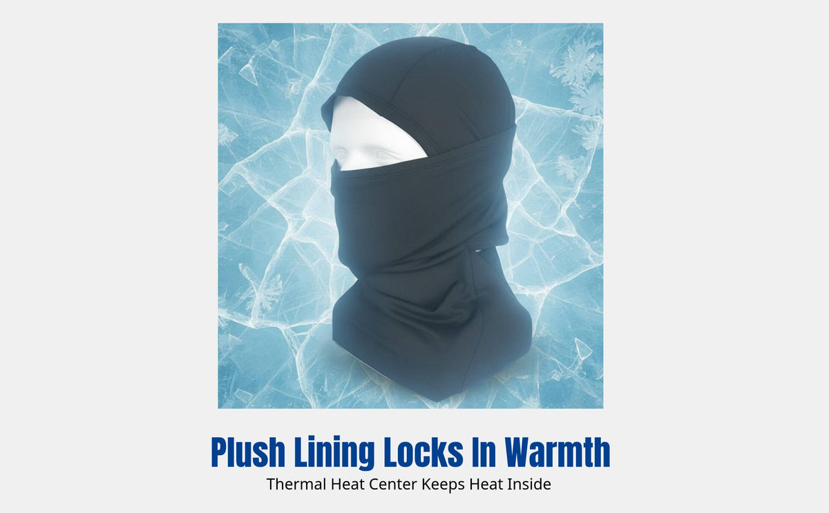 Balaclava Ski Face Cover, Quick-Dry, Breathable, Fleece Lined, Windproof, Unisex Headwear for Outdoor Sports