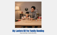 Handmade Lantern DIY Kit, Traditional Mortise and Tenon Craft, Kids Handheld Lantern for Spring Festival, New Year, Lantern Festival