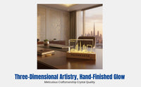 Crystal Dubai Souvenir, 3D Engraved Burj Khalifa & Burj Al Arab, Desktop Decoration, Personalized Text, Premium Gift