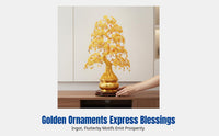 Handmade Fortune Tree, Aluminum Money Tree Decor, Premium Accent for Living Room, TV Stand, Housewarming, Business Gift