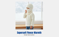 Kids Ski Face Cover, Full Face Protection, Windproof Thermal Fleece Hat for Outdoor Sports and Cycling