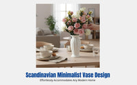Pale Ceramic Countertop Vase, Modern Minimalist Flower Holder, Elegant Home Accent