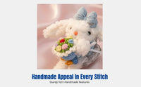 Handmade Long-Eared Bunny Plush Door Handle Hanging, Soft Bedroom Decoration, Gift, Random Pattern