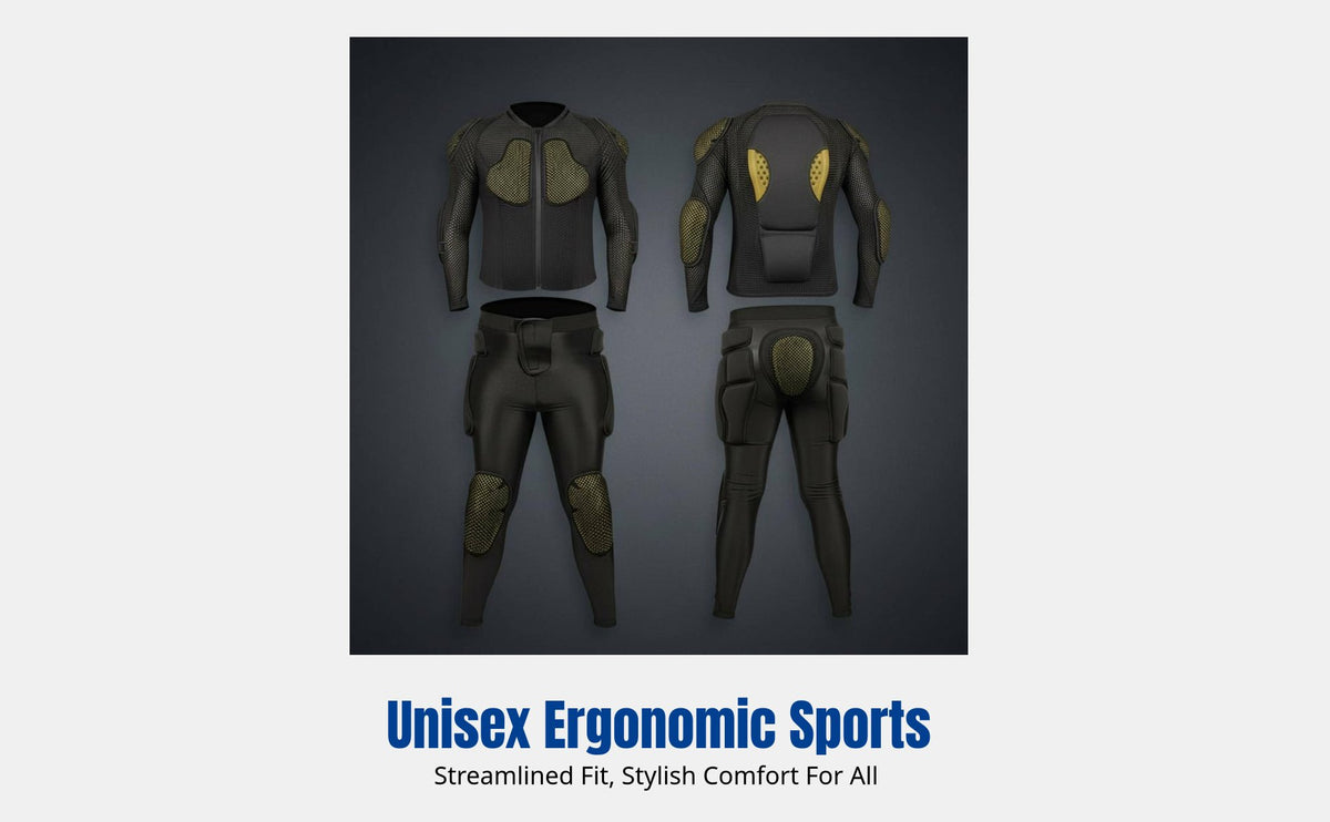 Cycling Protective Gear Set, Anti-Collision Spine, Elbow & Chest Pads, Breathable Inner Wear for Skiing, Skateboarding, Downhill