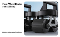 Multifunctional Ab Wheel, Four-Wheel Automatic Return, Home Gym Equipment, Abdominal Strength Exercise, Push-Up, Plank