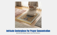 Ethnic Style Thickened Prayer Mat, Geometric Pattern, Home, Bedroom