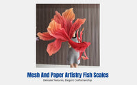 Giant Koi Fish Decoration, Sheer Fabric Art, Handmade Ornamental Fish, Outdoor Event Display