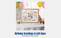 Birthday Cartoon Picture Frame, Hand-Painted Desktop Decor, High-Quality Gift for Friends, Cute Display