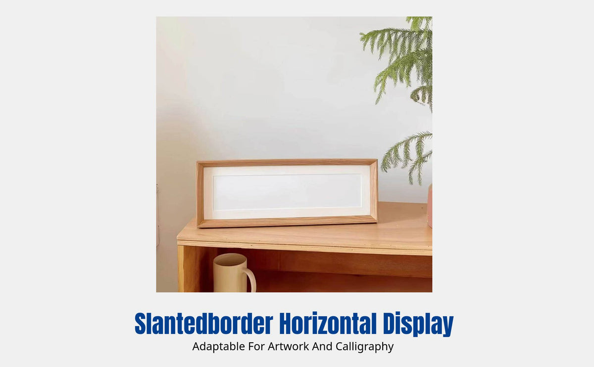 Blank Picture Frame for DIY Handwriting, Horizontal Slant Border, Calligraphy Art Display, Creative Table Decor