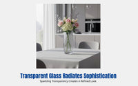 Nordic Transparent Glass Vase, Elegant Flower Container, Desktop Decor, Living Room, Office
