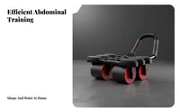 Abdominal Wheel, 4-Wheel Automatic Return, Smart Home Fitness Equipment for Core Training, Men & Women