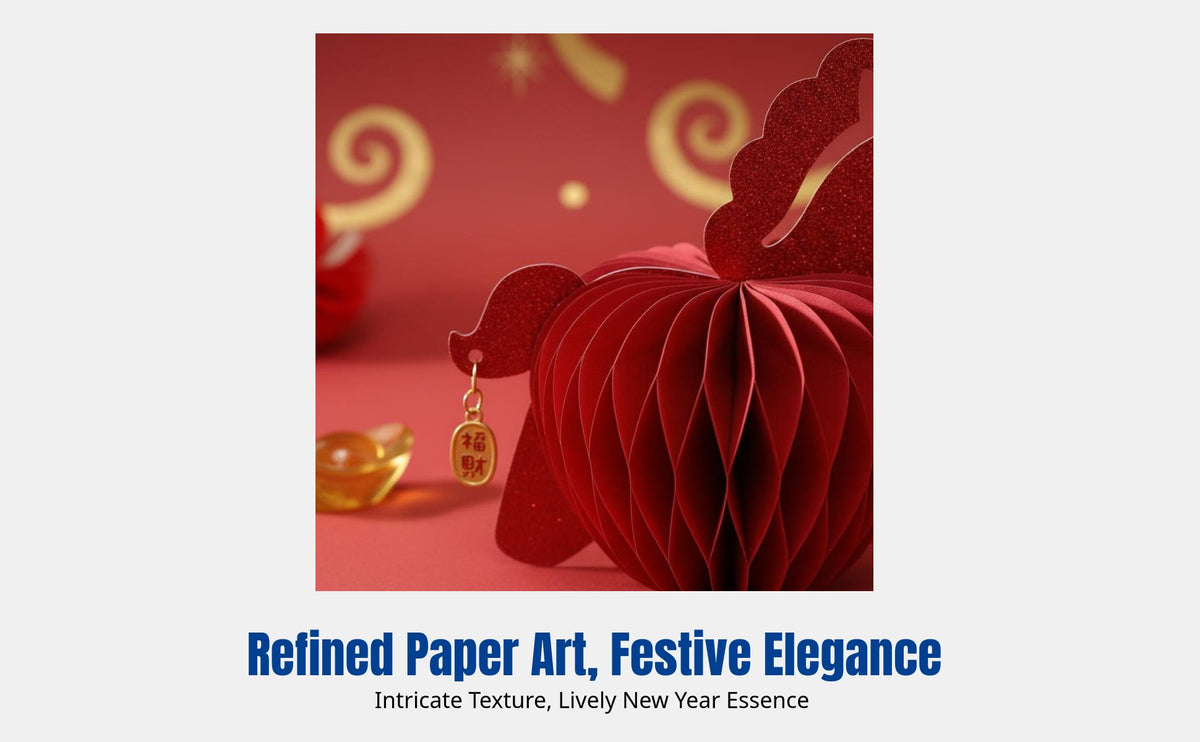Year of the Horse Desktop Decor, New Year Paper Lantern, Festive Living Room Accent