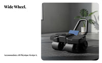 Digital Ab Wheel, Four-Wheel Ab Trainer with Large Screen, Auto Return, Elbow Support, Abdominal Exercise Equipment