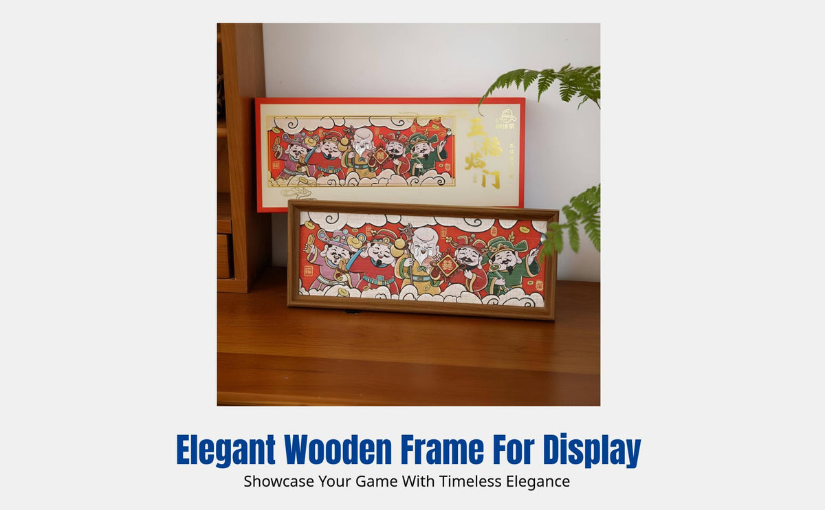 DIY Jigsaw Picture Frame, Fortune Theme, Handmade New Year Decor, Desktop Display