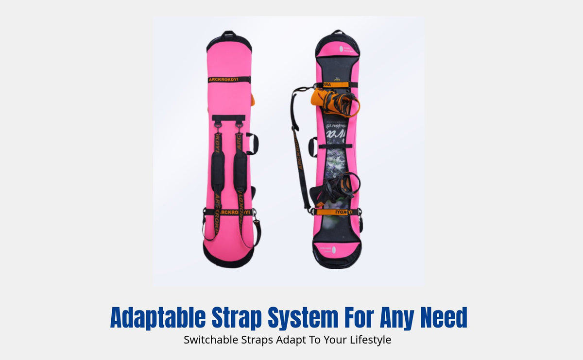 Snowboard Dumpling Skin Cover, Single Board Storage Bag, Protective Case, Detachable Strap, Unisex