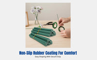 Verdant Floral Stem Wire, DIY Silk Flower Material, Wrapped Iron Wire for Handmade and Crochet Flower Arrangements