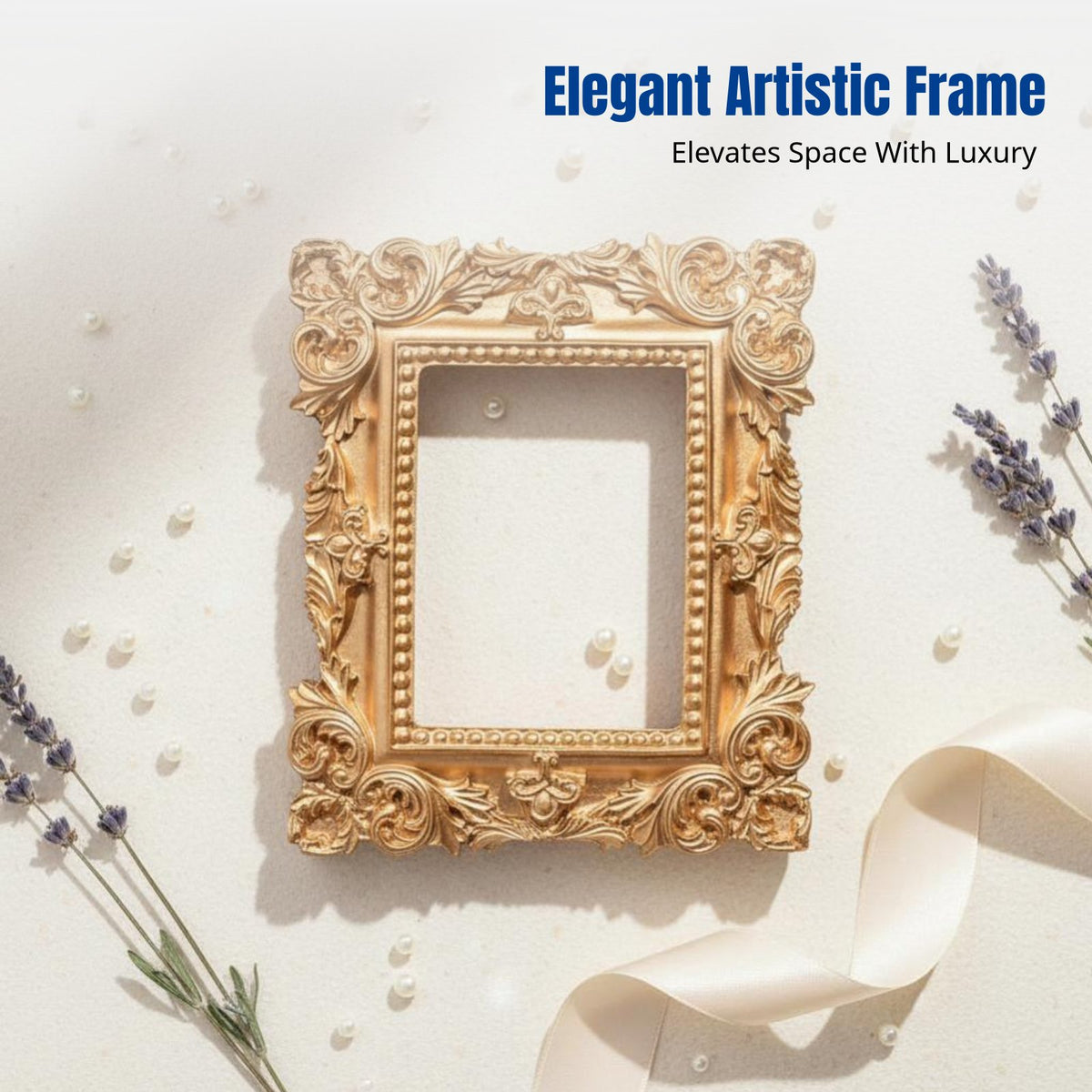 Mini Vintage European Picture Frame, Embossed Resin, Nail Art & Earring Display Prop